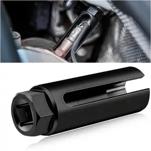 1/2" Drive by 7/8" 6-Point Chrome Vanadium Steel O2 Sensor Socket, Offset  Sensor Socket for  O2 Removal Installation (Small Opening)