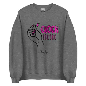 Clock It Graphic Crewneck Sweatshirt
