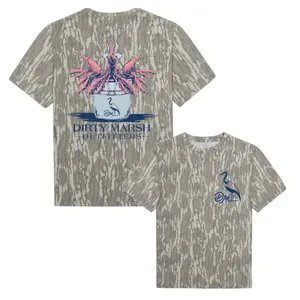 Mossy Oak DIRTY MARSH Outfitters Outdoors Original Bottomland Camouflage Camo Tee – Soft & Breathable Tshirt