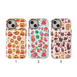 Ghibli Studio Anime Phone Case – Soft Watercolor Sky, Protective TPU