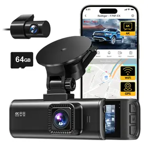 REDTIGER F7NP-EX (New Upgrade) 4K Front Rear Dash Cam with Free 64GB Card 3.16" IPS Screen Night Vision 170° Wide Angle WDR GPS DVR for Auto Vehicle Holiday Haul Summervibes