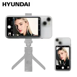 HYUNDAI T1 Magnetic Phone Vlog Selfie Monitor Screen Display For Selfie,Live Streaming & Content Creation Compatible For IOS&Android Mobile Phone Camera Stabilizer