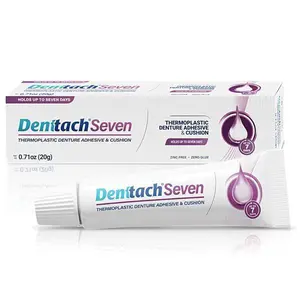 HOT! Denttach Seven Thermoplastic Denture Adhesive Soft Reline for Dentures .70 oz