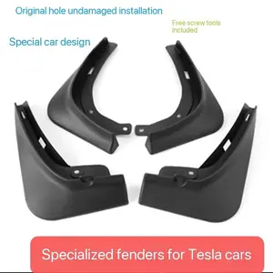 Tesla Model 3 imported original mudguard updated version. Tesla Model 3 factory car mudguard blocks mud and sand splashes, reduces paint damage, protects mechanical components, and reduces corrosion risks. Enhance driving safety