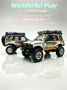 JXC 1/18 Scale 2.4GHz High Torque 4WD RC Crawler Toy Car - Electric RC Car with Excellent Suspension, Shock Absorption, Realistic Mechanical Shifting, Dual-Speed Transmission, Multi-Function Lighting, 2 Li-ion Batteries, Ideal Kids' Birthday Gift, 4Wd Dri