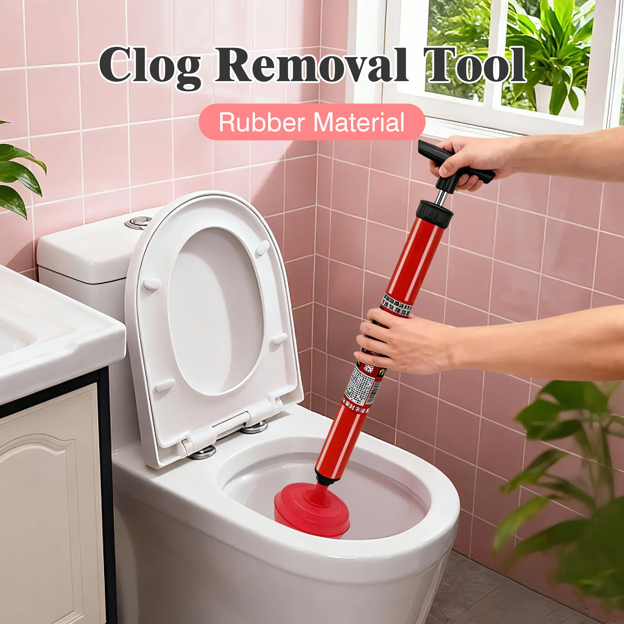1 Count Toilet Clog Remover Tool, One-Piece Design Drain Cleaner for Kitchens