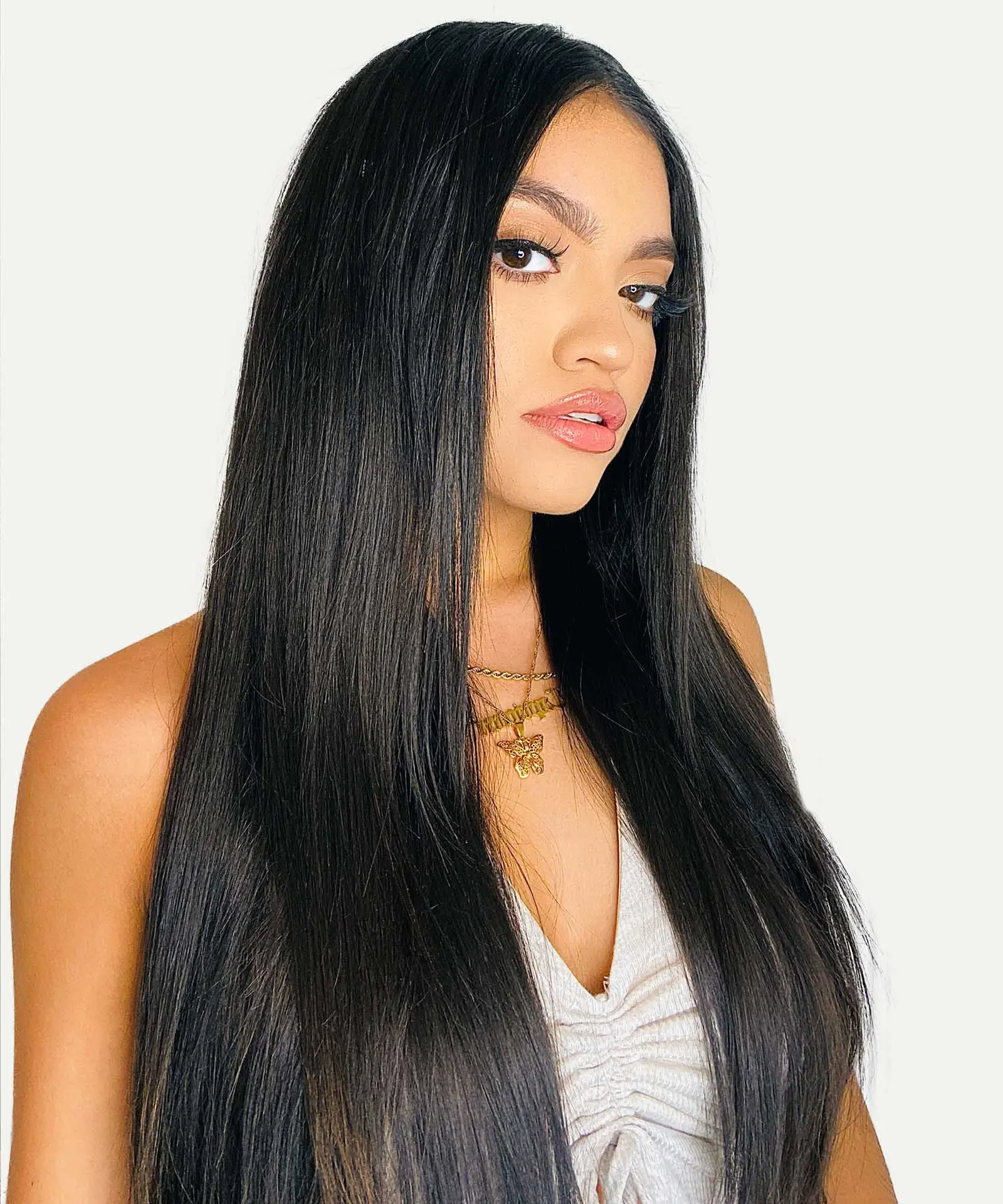 Perfect Locks Straight Classic Tape-In Hair Extensions 100% Remy Human Hair 10 Pieces American Blue Bonded Keratin Tape 1.5 Inch Wide Reusable 4-6 Months