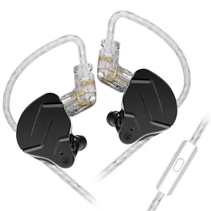 KEEPHIFI KZ ZSN Pro X Wired HiFi IEM Earphones - 1BA-1DD Hybrid Drive Headset, Detachable Tangle-Free Cable, 6.35 mm Jack, Sound Isolation for Gaming & Musicians (Black)