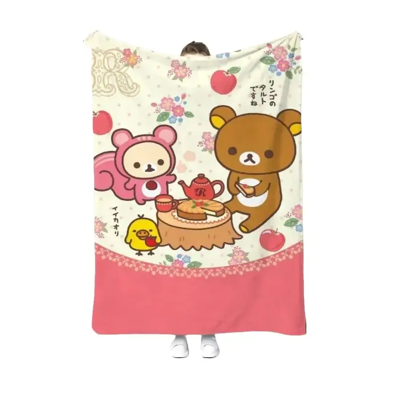 Rilakkumas Luxury Microfiber Flannel Blanket Premium Flannel Material Soft Warm Cozy Lightweight Throw for Bedroom Living Room Sofa Mother's Day Valentine's Day Birthday Christmas Gift