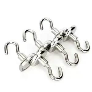 6 powerful neodymium magnet hooks, U Shaped Hook, no-drill strong magnetic hooks for kitchen and fridge, magnetic hooks for organizing utensils and towels, a best-selling space-saving essential, Storage Hooks, Towel Organizer Holder