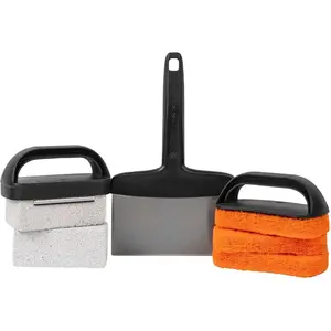 Blackstone 5060 Professional 8-Piece Griddle Cleaning Kit, Stainless Steel, Black