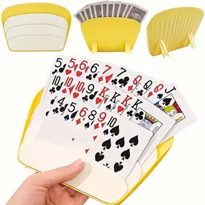 Playing Cards Holders Stands Decks with Foldable Tabletop Stand, 3 Layers Design for Poker UNO Cards, Playing Card Accessories