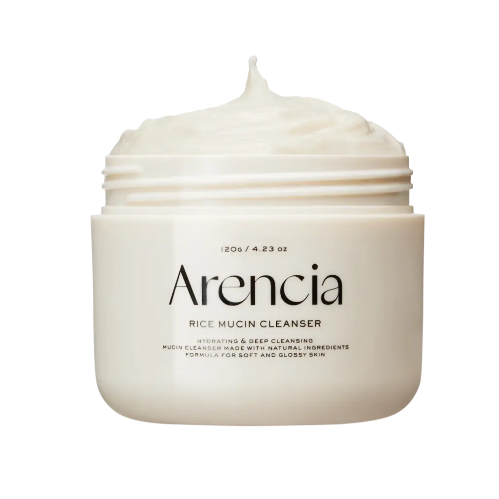 Arencia Rice Mucin Foam Facial Cleanser - 120g, Calming Smooth Formula with Hyaluronic Acid, Nourishing Moisturizer for Sensitive Skin, Daily Pore Clearing Hydrating Wash for Barrier Repair & Radiant Skin, Gentle Wash