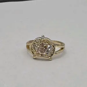 15TH YEAR'S crown ring three colors Gold-plated zise 7.8.9.