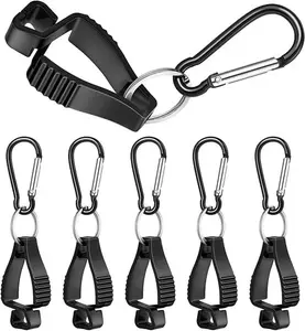 6 Pcs Glove Clips for Work Glove Holder Grabber Safety Clips for Construction Work Accessories Helmets Hanger Clamp