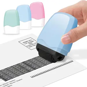 ISEMENA Identity Theft Protection Roller Stamp for Hiding Sensitive Information,Refillable Self Inking Wide Roller Security Stamp, Private & Confidential Stamp Roller for Personal Information Blackout