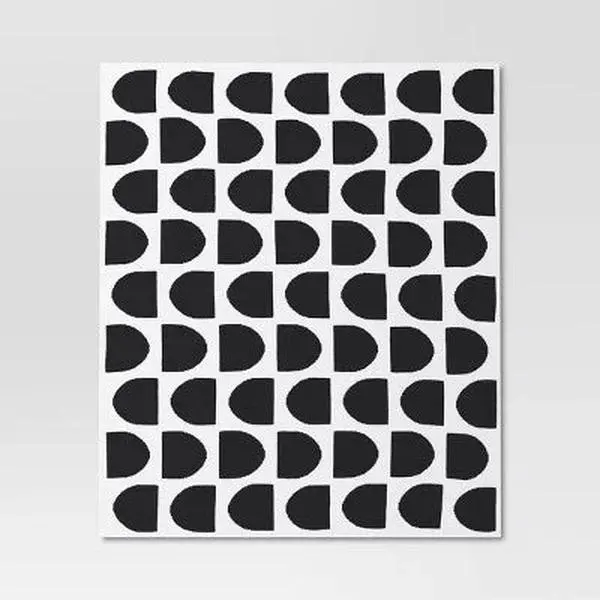 Threshold Geometric Knit Reversible Throw Blanket - Black