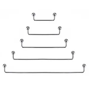 Staple Surface Barbell with Ball Ends Made of Surgical Steel 14ga