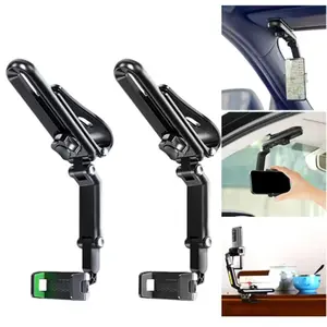 Universal Car Phone Holder for Sun Visor Multi-Angle Rotation Vehicle Phone Mount Hands-Free Cell Phone Cradle for Car Truck