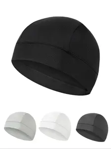 Unisex Solid Color Cycling Cap, 3 Counts Sports Cycling Liner Cap, Sweat-absorbent Sports Cycling Cap Uv Protection for Men & Women, Sports Outdoor Hats