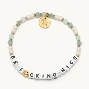 Little Words Project - Be F*cking Nice Bracelet – Unapologetically Kind, Bold Beaded Bracelet, Trackable Kindness – Choose Your Size