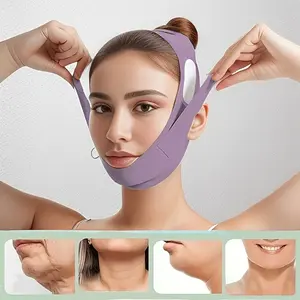 Face Lifting Bandage V Face Chin Lines Anti-Sagging Contouring Mask, Beauty Strap for Facial Sculpting and Lift, Skin Tightening Wrap, Jawline Shaper