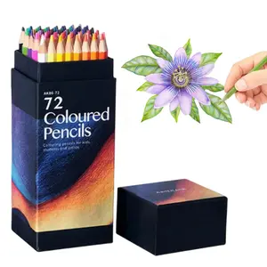 1 Set Professional Wooden Oil-based Colored Pencil, 12/18/24/36/48/72 Colors Hexagon Handle Coloring Pencil For Drawing Sketching, Valentine's Day Gift