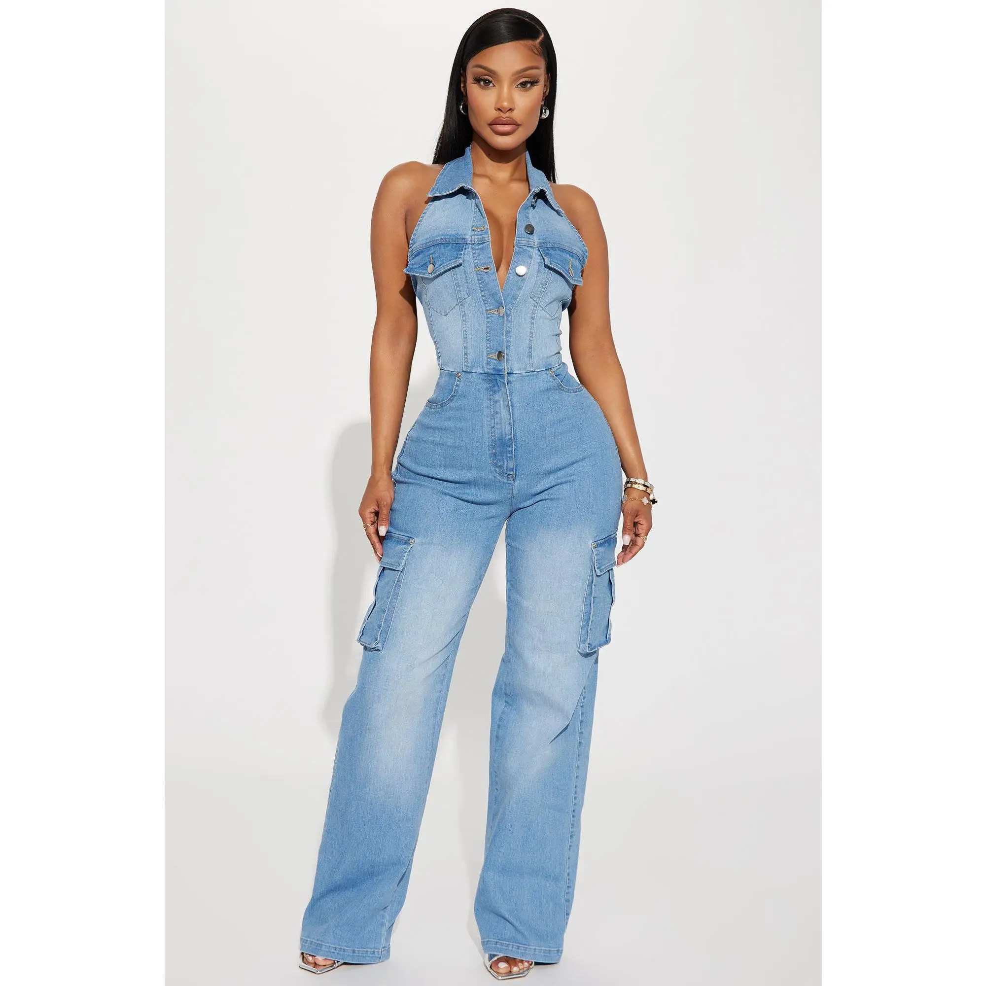 Madelaine Denim Jumpsuit - Denim Madelaine Denim Jumpsuit - Denim