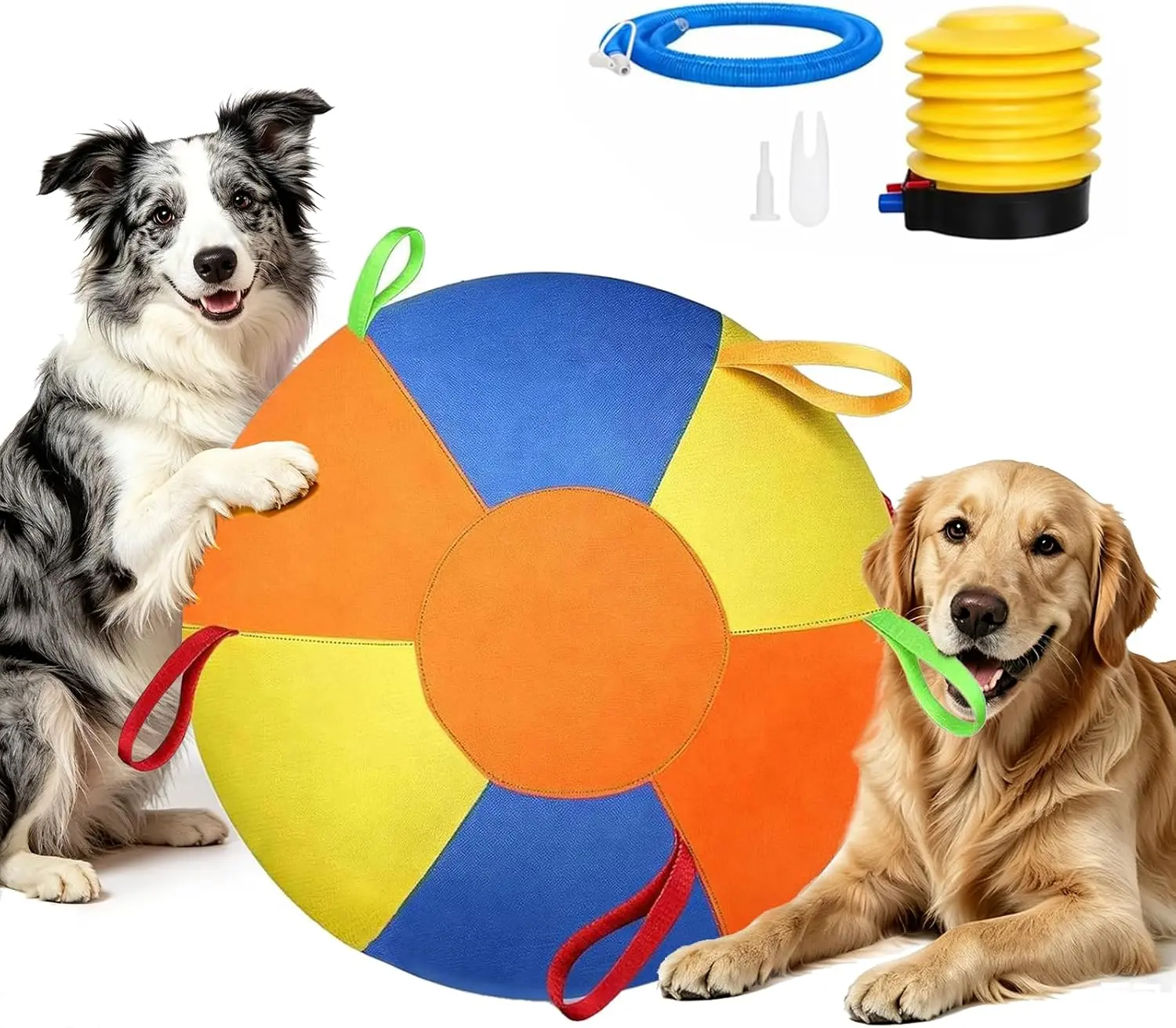 Inflatable Giant Dog Herding Ball Interactive Push & Chase Training Toy, Supervised Outdoor Play Toy For Park & Grass Field, Safe Pet Play Gift, Not Suitable For Aggressive Heavy Chewer Dogs