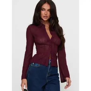 When You Sleep Long Sleeve Top Wine