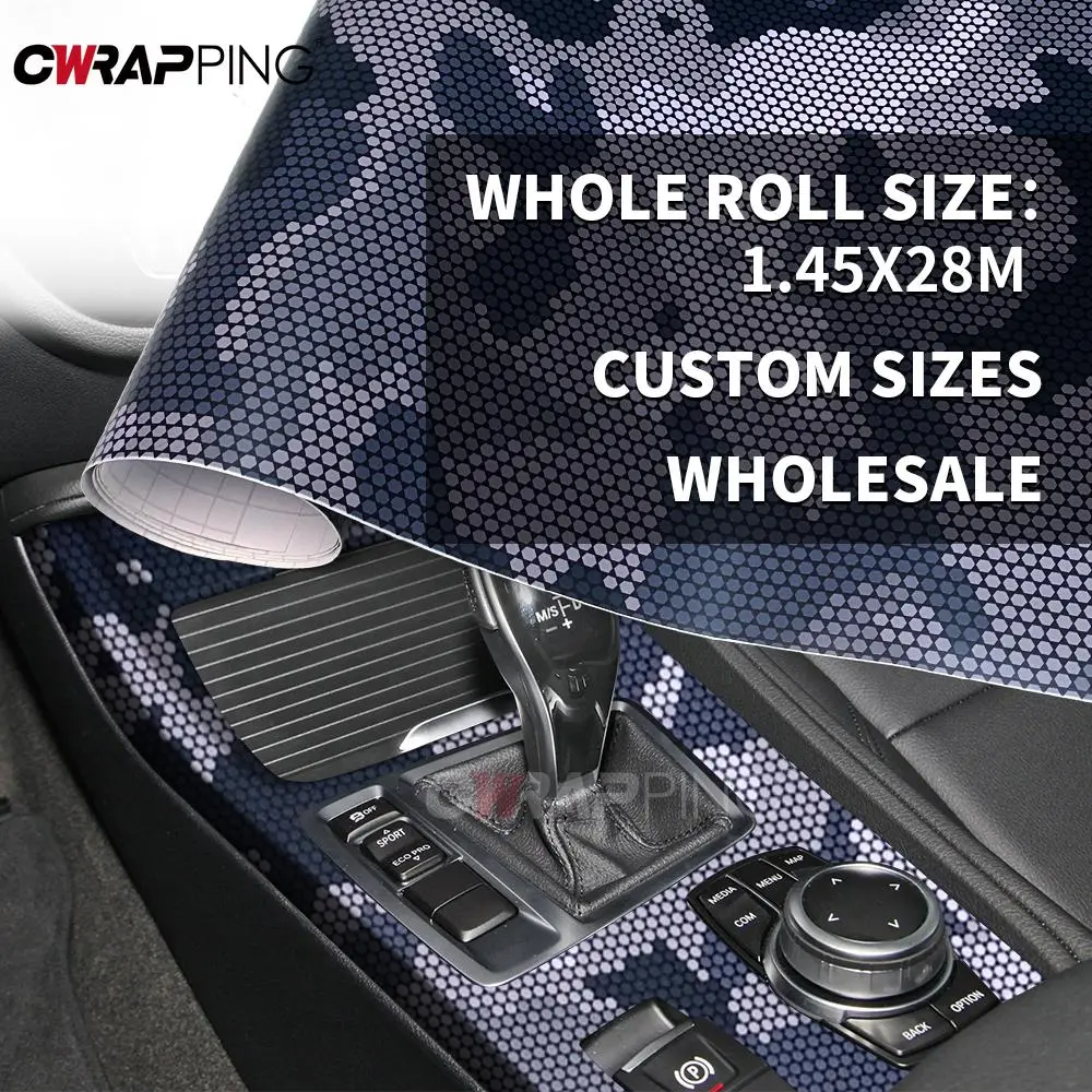 Sticker for Car Vinyl Wrap Self-Adhesive Waterproof Scratch Resistant Black Camouflage Stickers Car Film Covering Motorcycle