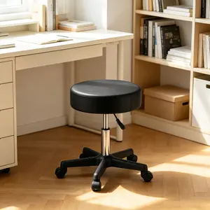 Rolling Stools with Wheels, 400 LBS Weight Capacity Adjustable Height Stool with Ultra-Thick Seat Cushion, Swivel Stools Chair for Salon, Bar, Home, Office, Tatoo, Medical, Massage