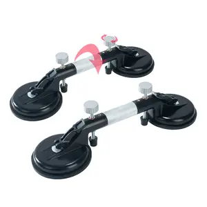 2PCS Pro Countertop Alignment Clamps - Adjustable Vacuum Suction for Seamless Joints & Leveling on Granite Marble & Stone Slabs Heavy-Duty Installation Tools with 13cm Natural Rubber Cups