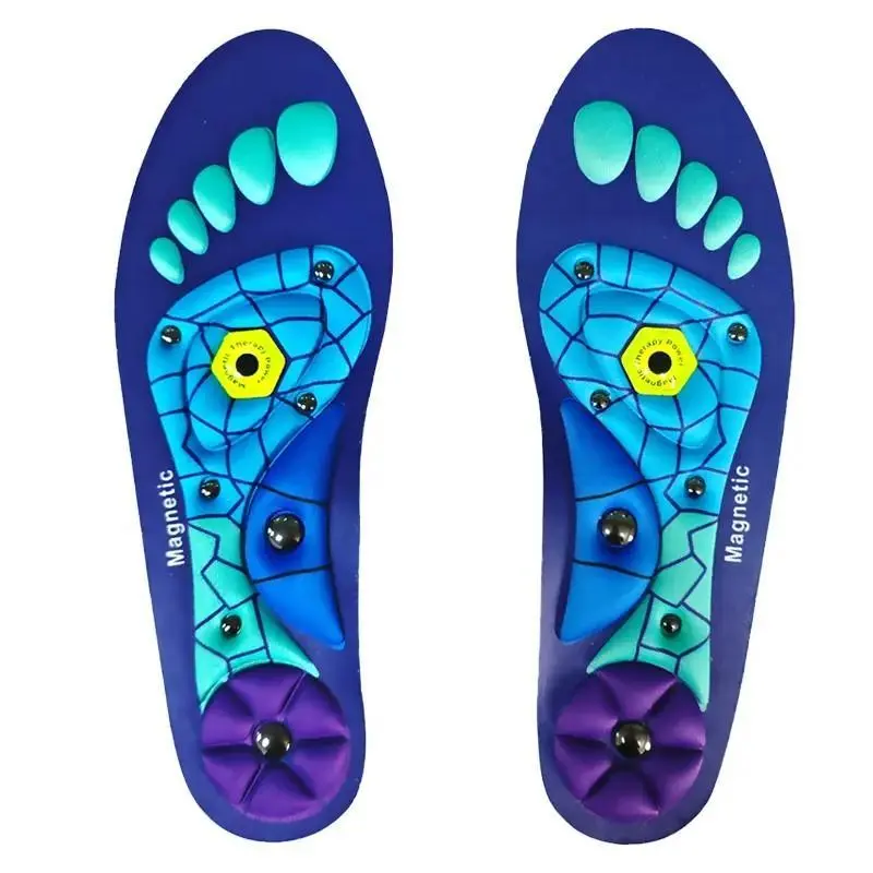 Unisex Plantar Fasciitis Relief Insoles - High Arch Support, Shock Absorb, Magnetic Massage Comfort, 220+ lbs Capacity, All Seasons, S (W5-7/M4-7), M (W8-10/M8-9), L (M9-13), Shock Absorbing Insole, Footwear, Foot Pain Relief Insoles & Heel Liners