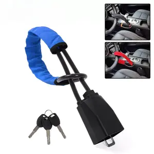 Universal Anti-Theft Steering Wheel Lock for Car, Truck, and SUV – Security System with Adjustable Seat Belt Lock