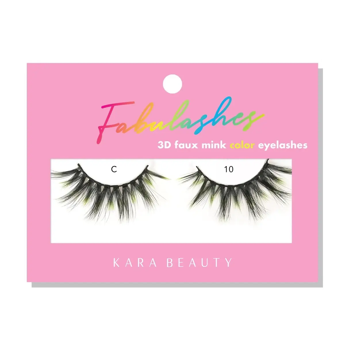 3D Faux Mink Lash Extension, Neon Pink Tipped Reusable Lashes, Clustered Doll Eye Style for Festival Makeup, Kara Beauty, 3 Layers Of Fibers