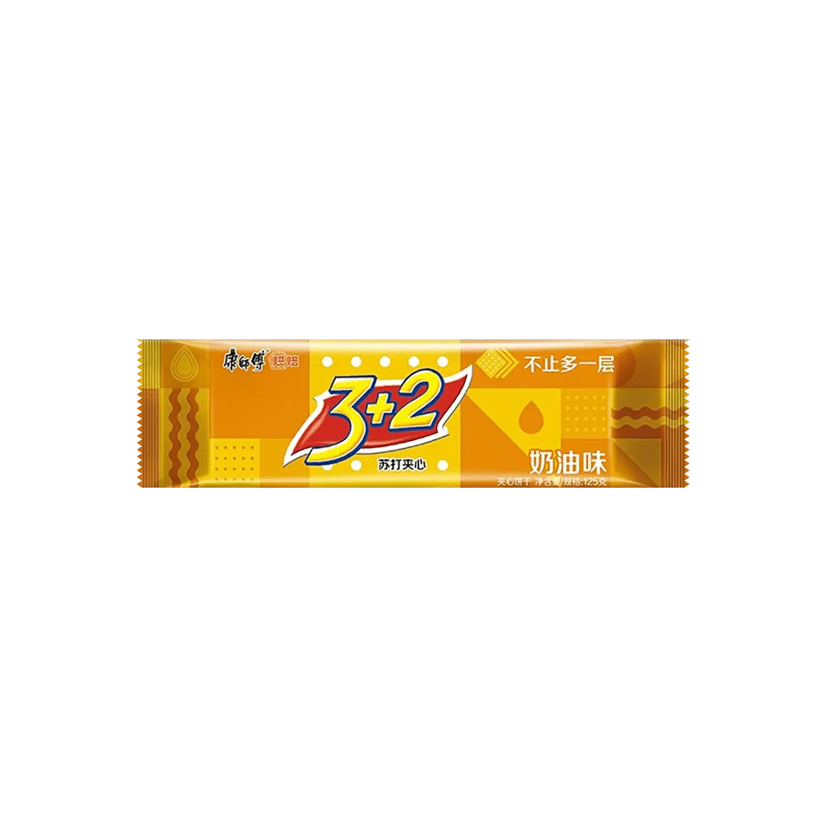 Master Kong 3+2 Cream Sandwich Biscuits, 125g - Crispy Snack for Tea Time & Parties