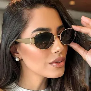 Vintage Oval Frame Sunglasses - Retro Classic Design for Men & Women, Timeless Eyewear for Everyday & Outdoor Activities