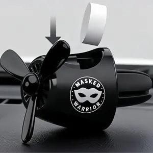 Cute Pilot Car Diffuser with Rotating Propeller, Automotive Interior Car Air Freshener Accessory