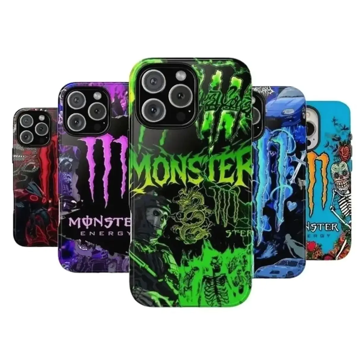 Black Monster Energy Drink Phone Case Compatible with iPhone 17, 16, 15, 14, 13, 12, 11, X & Galaxy