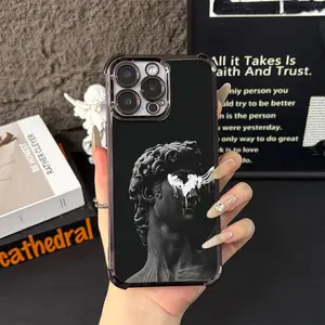 Slim Fit Black Phone Case – 4-Corner Drop Resistant, Smooth Matte Finish for Daily Commute, Fits iPhone 16/17 Proiphone 17 pro max cases for men sad boyz