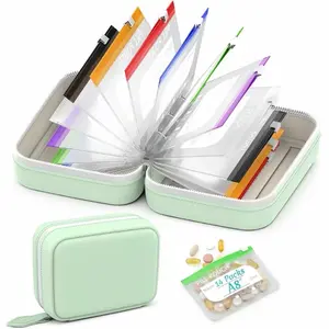 A8 Waterproof Pill Pouch Set, Large Weekly Pill Organizer with 14 Color-Coded Medicine Pouches, Reusable Travel Medicine Organizer, Zippered Pill Storage for Fish Oils, Vitamins, dealsforyou, summerwins