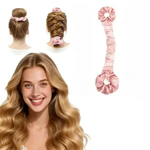 Multifunctional Satin No-Heat Curler & Hair Tie, Heatless Hair Curler, Large Size, Create Big Waves, Styling Tool for Smooth Curls