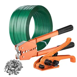 VEVOR Banding Strapping Kit with Strapping Tensioner Tool, Banding Sealer Tool, 1000 ft Length PET Band, 300 Metal Seals, Pallet Packaging Strapping Banding Kit Banding Packaging Strapping for Packing