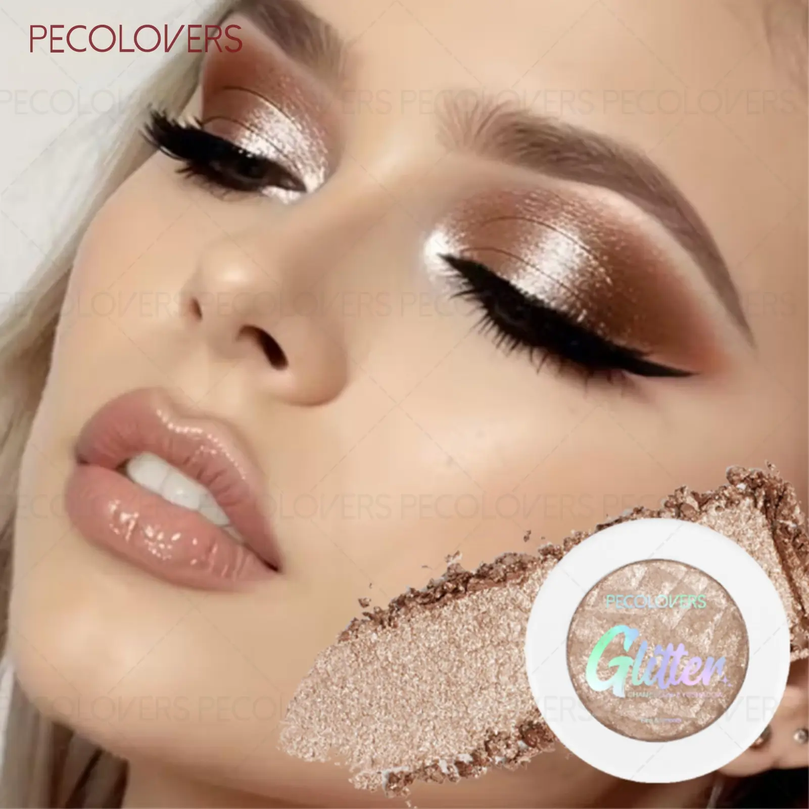 1 Pc Shiny Chameleon, Brown Tones Ultra-fine Powder & Cream, Glitter Bold Highlight, Shimmer for Valentine's, Birthday & Christmas Gifts, Concert Party Daily Makeup, Cosmetic Product