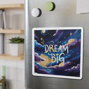Inspirational Die-Cut Magnets - Dream Big, Motivational Home Decor, Fridge Magnet, Student Gift, Positive Affirmation