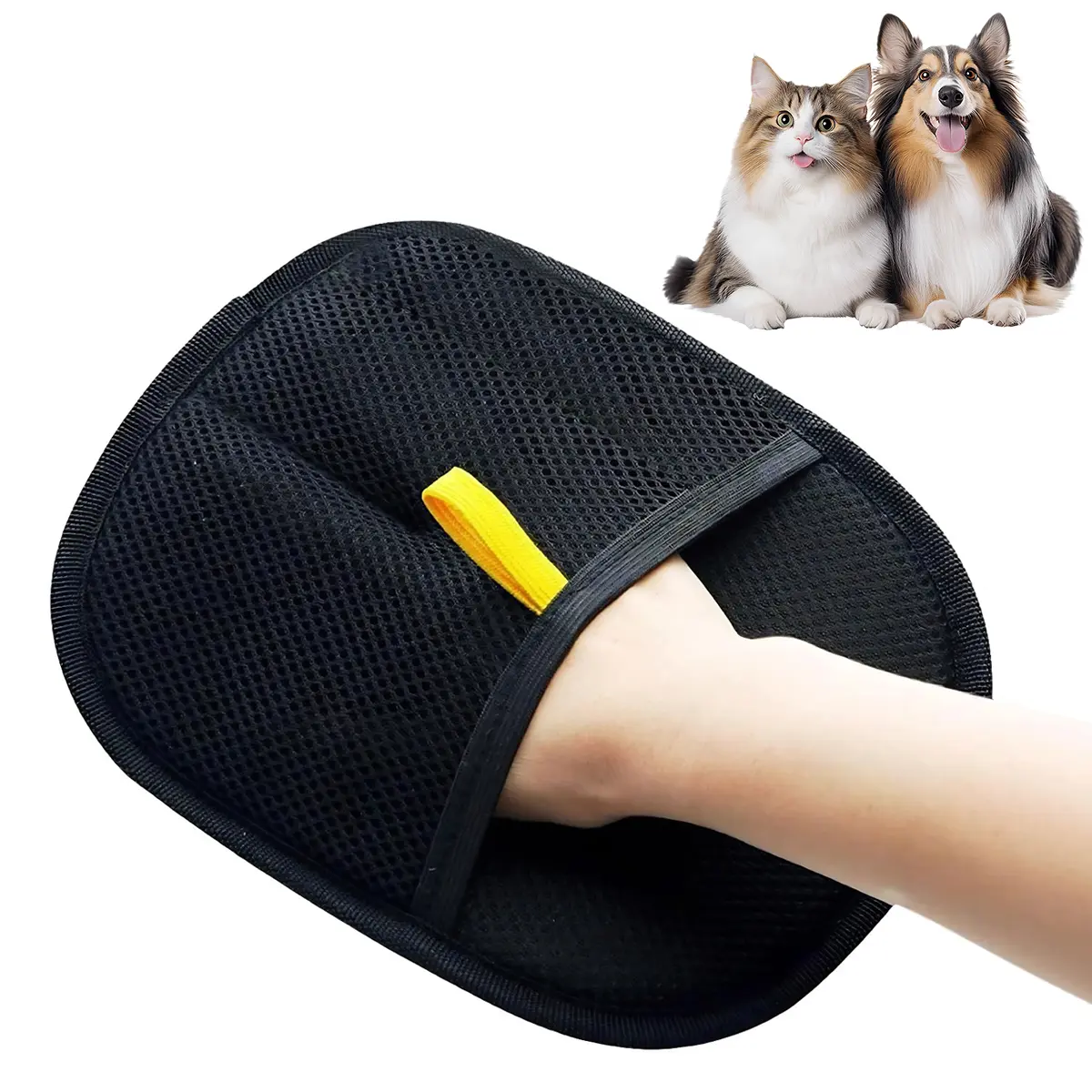 2025 Upgraded Electrostatic Pet Hair Cleaner Glove - Breathable Mesh Fabric, Elasticized Wrist Cuff Fur Removal Tool for Furniture, Alternative to Animal Hair Removal Mitts & Rollers, Reusable