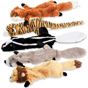 Dog barking toy, unstuffed plush dog chew toy set, suitable for small, medium, and large dog breeds, durable and sturdy, with sound, ideal for pets to fetch, for puppies to chew, for interaction, keeps them busy, and is the best birthday gift