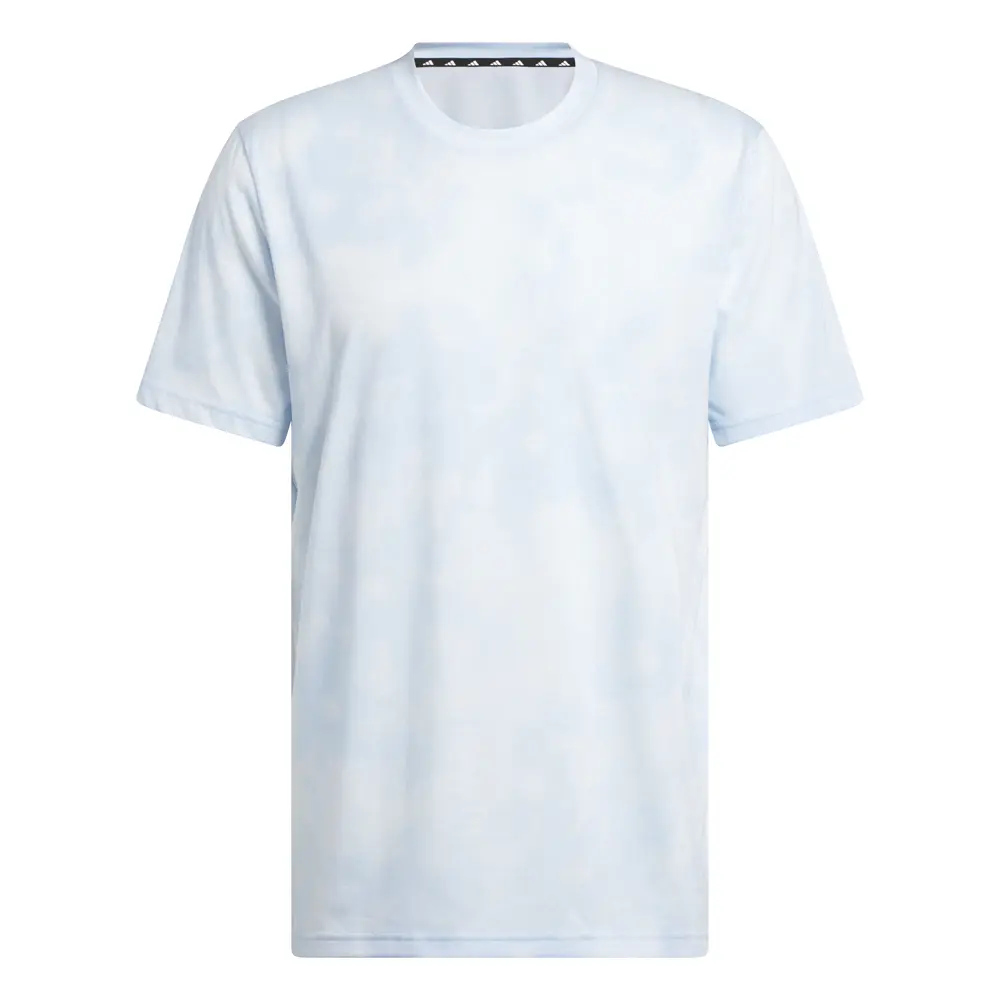 adidas Mens Feel Ready Crew Neck Short Sleeve Casual Tops Casual - Blue