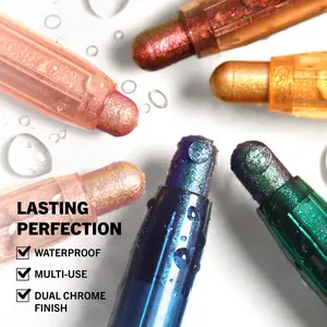 PAGE VINE Eyeshadow Stick Colorful Makeup Tool for Eye Shadows Waterproof & Smudge-proof Eye Brightener Stick Cream Vivid Color Makeup Tool Cosmetic